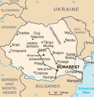 Mapa de Rumania: Ruta cultural por Rumania y Bulgaria